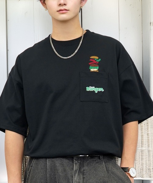 tシャツ レトロ ポップ 白 黒 Tシャツ ヘビーウェイト メンズ