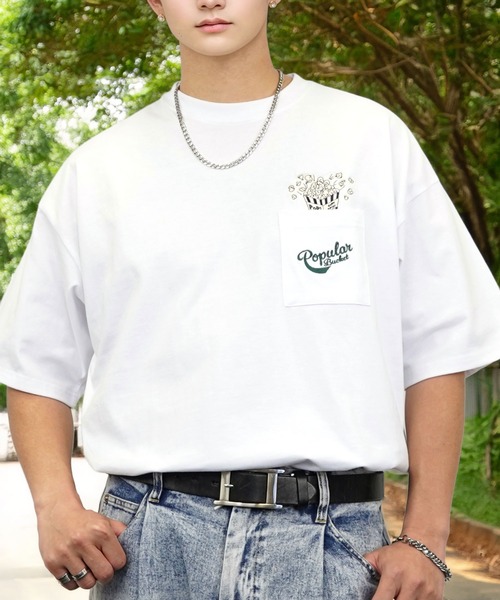 tシャツ レトロ ポップ 白 黒 Tシャツ ヘビーウェイト メンズ 