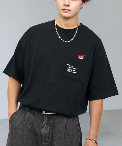 tシャツ レトロ ポップ 白 黒 Tシャツ ヘビーウェイト メンズ