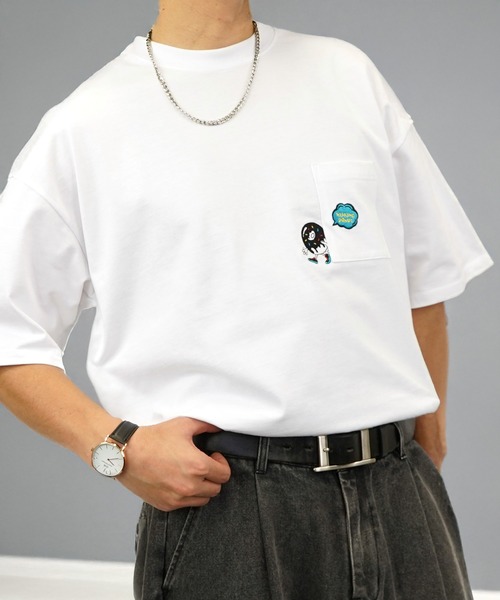 tシャツ レトロ ポップ 白 黒 Tシャツ ヘビーウェイト メンズ