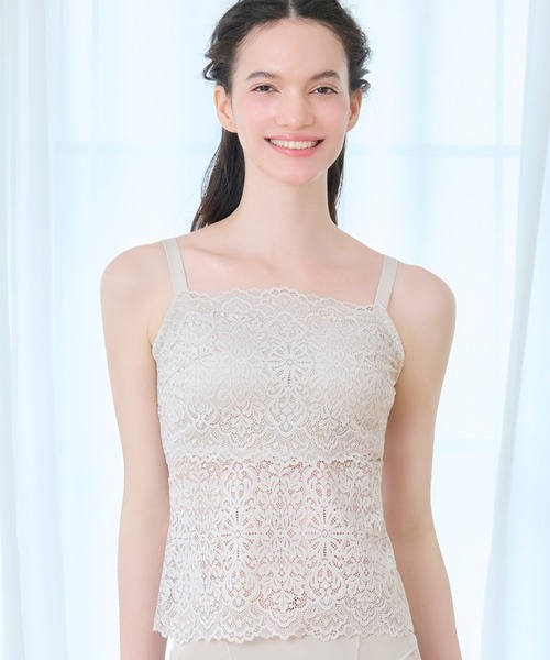ブラデリス　はくだけ簡単フロントレースブラキャミ　XL BRADELIS NewYork（ブラデリスニューヨーク） ブラジャー はくだけ簡単
