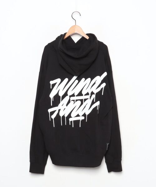 WIND AND SEA ブラックパーカー WIND AND SEA 「WIND SEA」 プルオーバーパーカー M ブラック