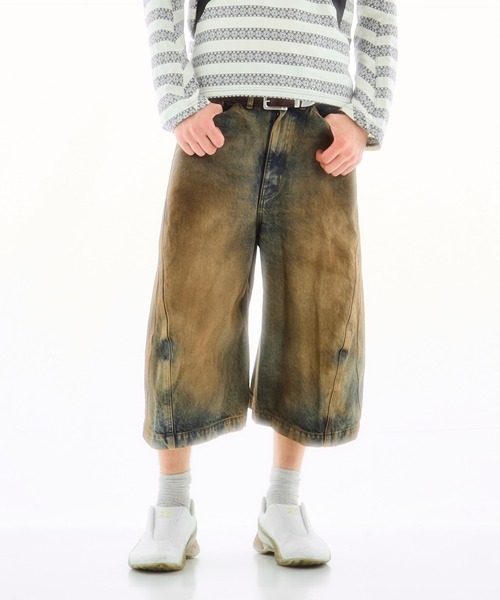 NVRFRGT ジーンズ 別注 3D TWISTED JORTS メンズ : ZOZOTOWN
