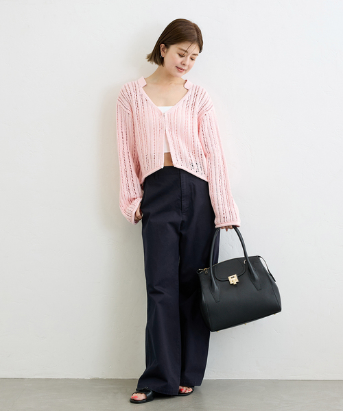 spick&span HiguchixS チノワイドパンツ Spick＆Span 【2024SS/定価1.6万】スピック&スパン Spick and