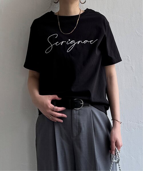 LBC（エルビーシー） tシャツ 半袖 コード刺繍ロゴTシャツ レディース
