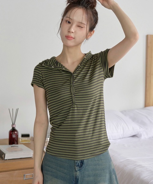 UNE MANSION tシャツ 「UNE ORIGINAL」 シルバースナップボタン