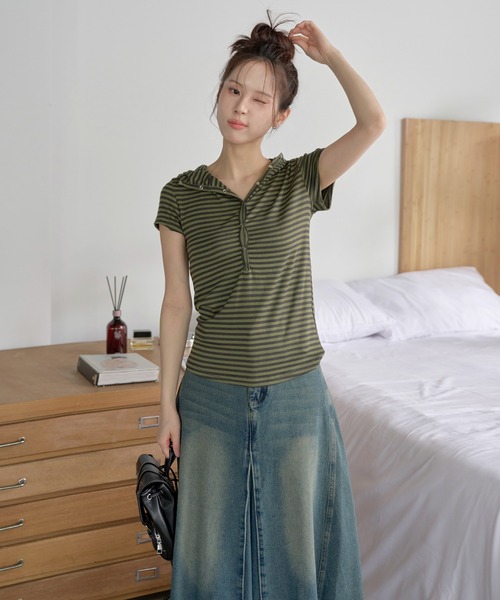 UNE MANSION tシャツ 「UNE ORIGINAL」 シルバースナップボタン