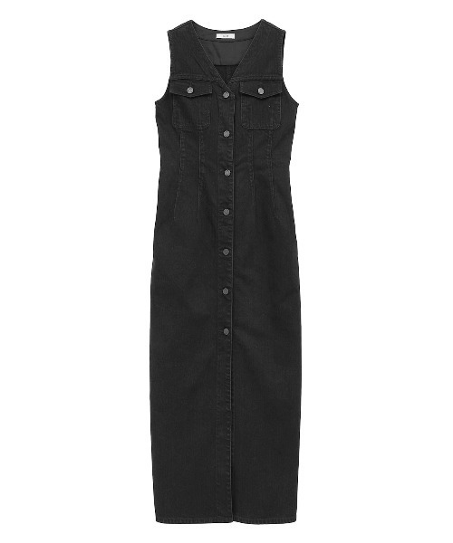 ワンピース CLANE SLEEVELESS LADY DENIM ONEPIECE CLANE ワンピース CLANE/クラネ/SLEEVELESS LADY DENIM ONEPIECE