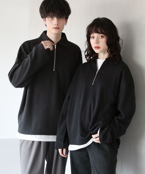 「ETELIO」 長袖Tシャツ S チャコール メンズ