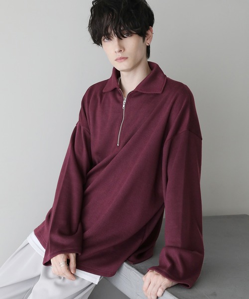 「ETELIO」 長袖Tシャツ S チャコール メンズ