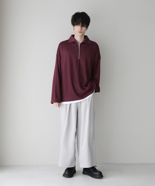 「ETELIO」 長袖Tシャツ S チャコール メンズ