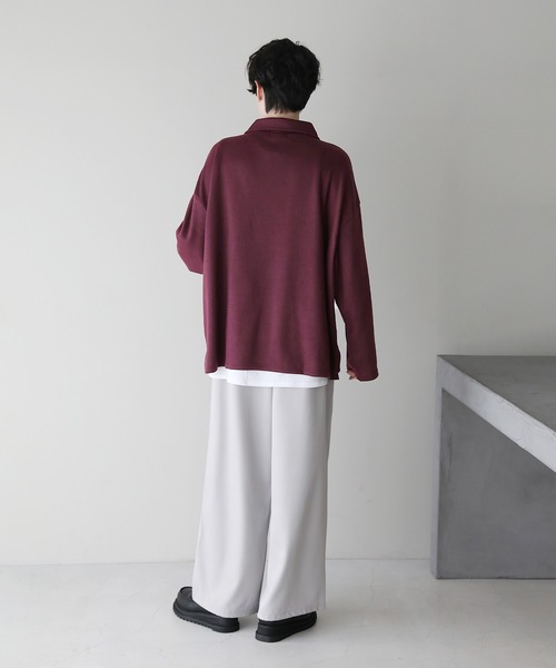 「ETELIO」 長袖Tシャツ S チャコール メンズ