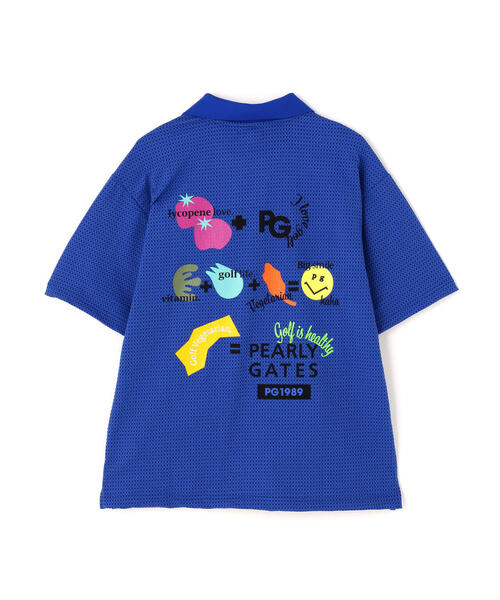 PEARLY GATES ポロシャツ 「PEARLY GATES」Pe格子サッカー半袖