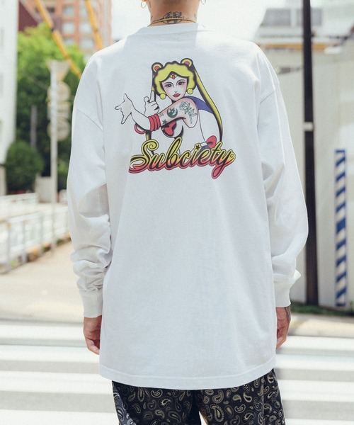 Subciety（サブサエティ） tシャツ Moon light tee L/S メンズ