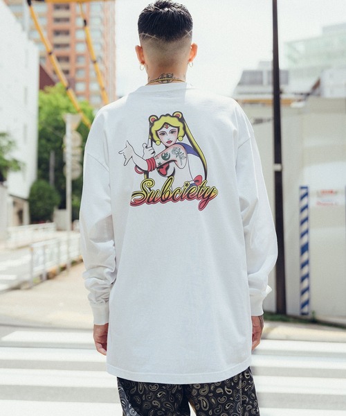 Subciety（サブサエティ） tシャツ Moon light tee L/S メンズ