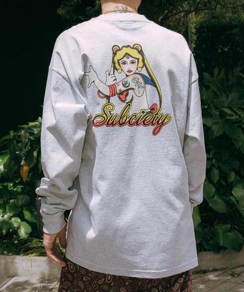 Subciety（サブサエティ） tシャツ Moon light tee L/S メンズ
