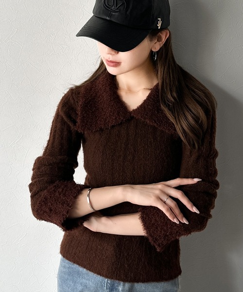 mily bilet ニット セーター 「mily bilet」可愛さ、ふわり2倍増し配色