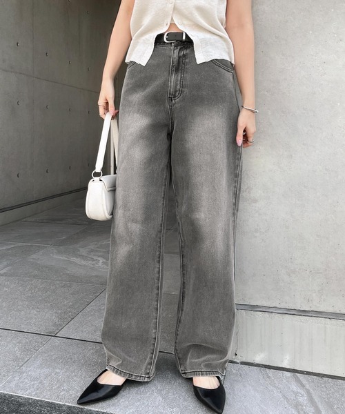 Freesia ワイドパンツ ジーンズ デニム デニムパンツ ストレートワイド