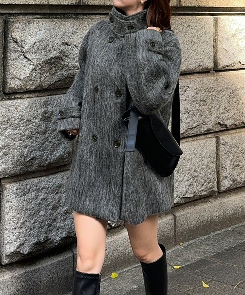 専用JJ314CGLソ付★12.5号→9号ダウン 最長発送期日12/23 スタンドカラーファイバーダウンソフトフェイクレザーブルゾン（ダウン