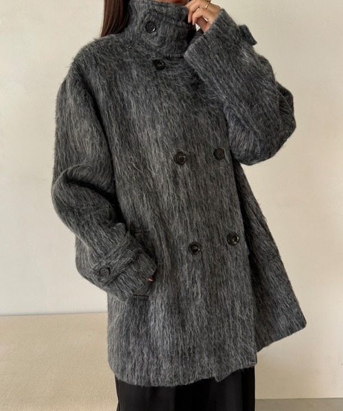 JUNOAH（ジュノア） ステンカラーコート X-LARGE ダークグレー