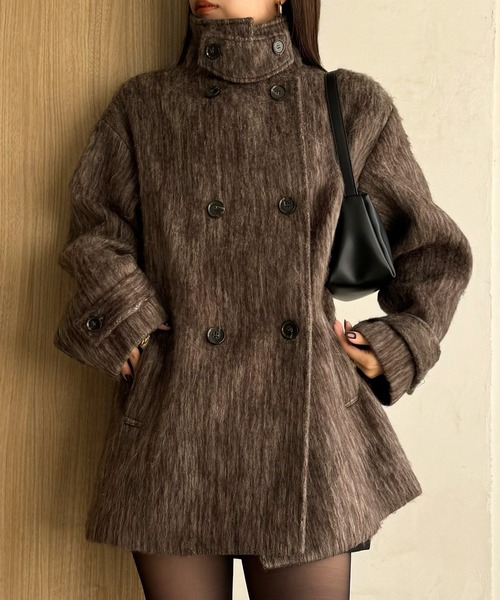 専用JJ314CGLソ付★12.5号→9号ダウン 最長発送期日12/23 JUNOAH（ジュノア） ステンカラーコート X-LARGE ダークグレー