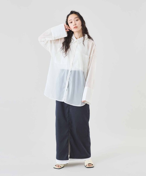 Muscat ブラウス シャツ オーバーサイズシアーシャツ レディース