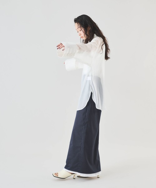 Muscat ブラウス シャツ オーバーサイズシアーシャツ レディース