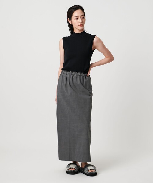 UNITED ARROWS サテン風 ロングスカート Lサイズ UNITED ARROWS スカート サテン ウエスト ロングスカート