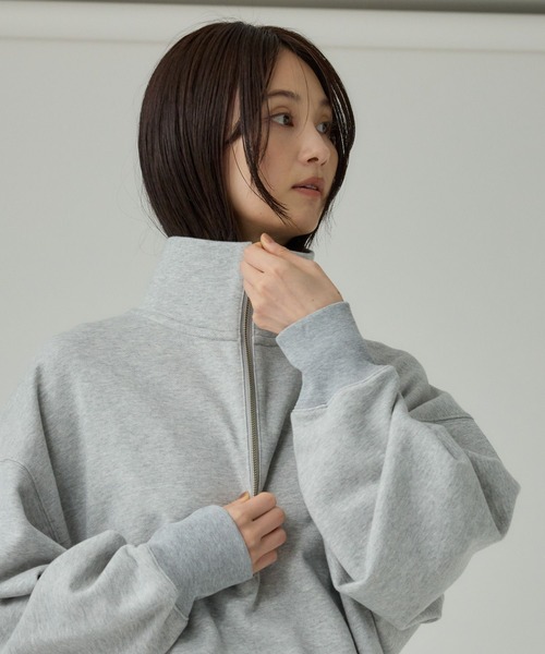 BABYLONE ハーフZIP裏毛プルオーバー　美品 セール】ハーフZIP裏毛プルオーバー（スウェット）｜BABYLONE