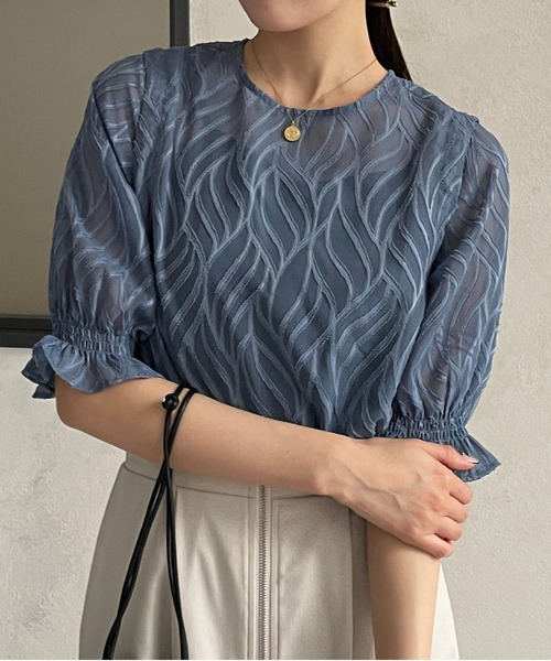 「Thevon」 半袖ブラウス FREE アイボリー レディース_画像2