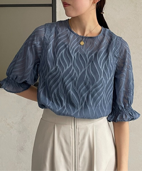 「Thevon」 半袖ブラウス FREE アイボリー レディース_画像3