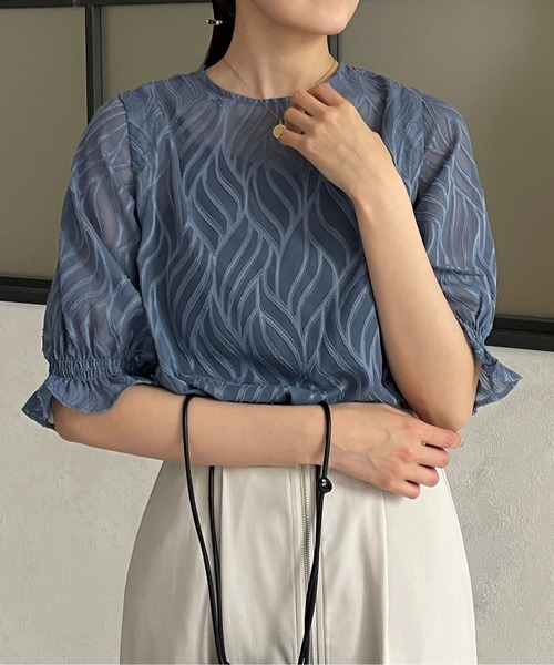 「Thevon」 半袖ブラウス FREE アイボリー レディース_画像6