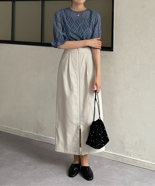 「Thevon」 半袖ブラウス FREE アイボリー レディース_画像7