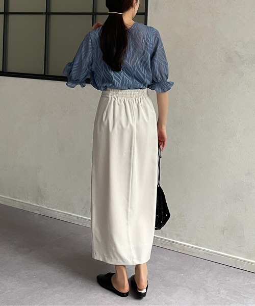 「Thevon」 半袖ブラウス FREE アイボリー レディース_画像8