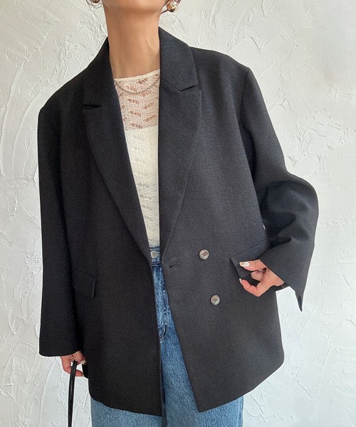 JUNOAH（ジュノア） ジャケット テーラードジャケット オーバーサイズ