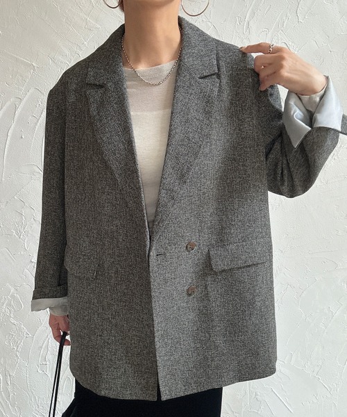 JUNOAH（ジュノア） ジャケット テーラードジャケット オーバーサイズ