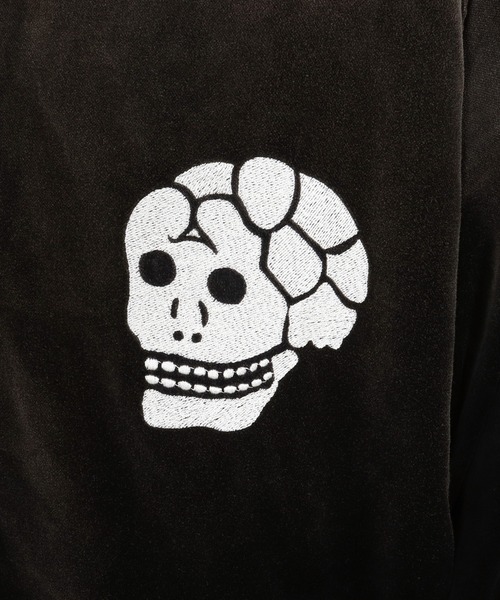 スカジャン 「ADAMPATEK/アダムパテック」aged velour souvenir jacket ベロアスーベニアジャケット スカジャンの画像
