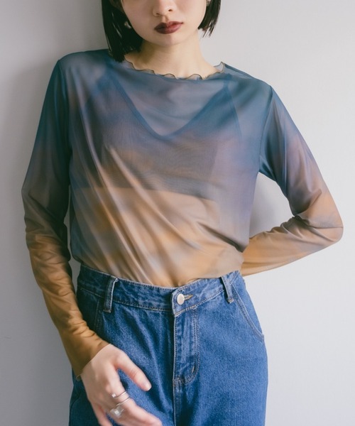 sahara（サハラ） 長袖カットソー FREE ブルー系その他 レディース