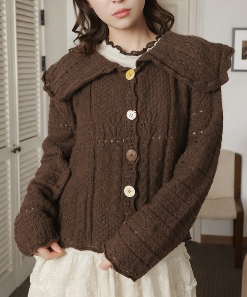 SPINNS（スピンズ） カーディガン いろいろボタンカーディガン/ボタン