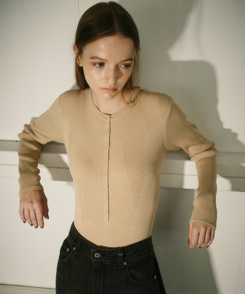 ニット セーター リブドニットボディスーツ / Ribbed Knit Bodysuits レディースの画像