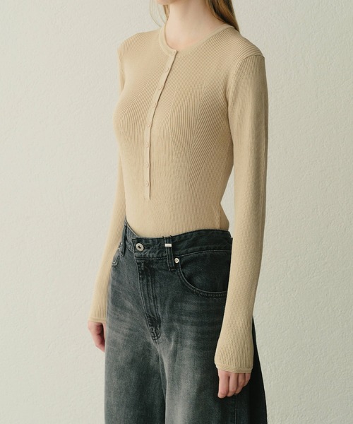 ニット セーター リブドニットボディスーツ / Ribbed Knit Bodysuits レディースの画像