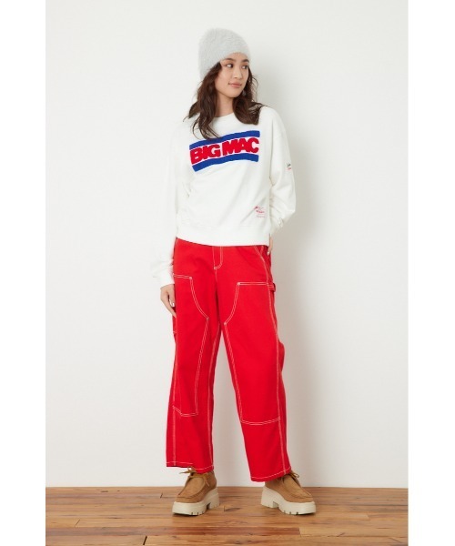 「BIG MAC」 スウェットカットソー FREE 杢グレー レディース_画像3