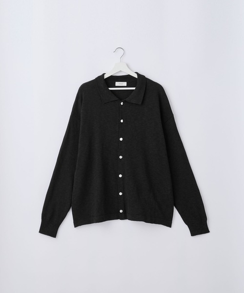 SERACE カーディガン 「SERACE」Silver button knit shirt cardigan