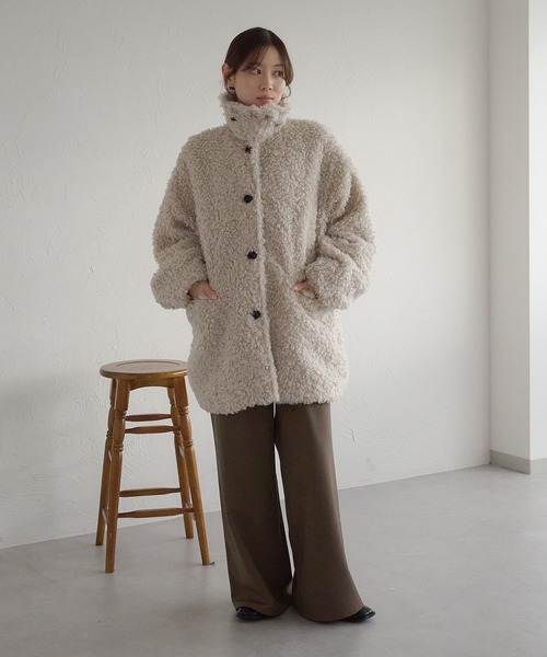 raffime（ラフィミー） ダッフルコート コート スタンドネックコクーン 