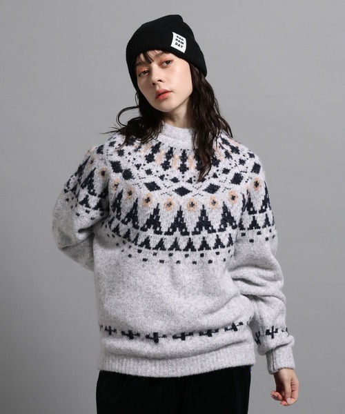 早い者勝ち⭐︎Drumohr 製品染めクルーネックニット⭐︎ George's セーター ニット ノルディックガラプルオーバー メンズ