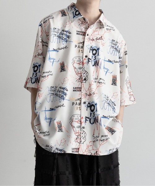 「Casper John」 半袖シャツ X-SMALL ブルー メンズ_画像2