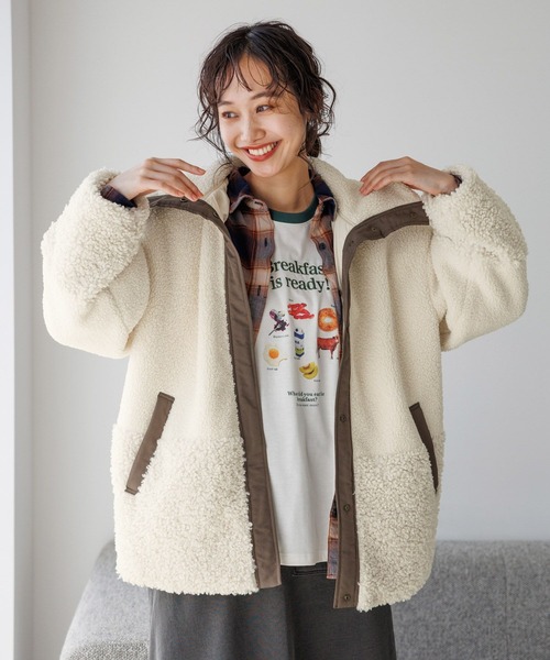 niko and…（ニコアンド） ブルゾン LARGE ベージュ レディース