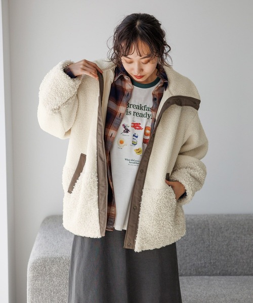 niko and…（ニコアンド） ブルゾン LARGE ベージュ レディース