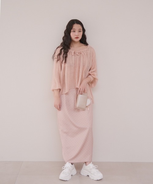 「muguet」 ニットアンサンブル FREE ピンク レディース_画像7