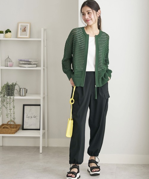 「BELLUNA PLUS」 カーゴパンツ SMALL ダークカーキ レディース_画像9